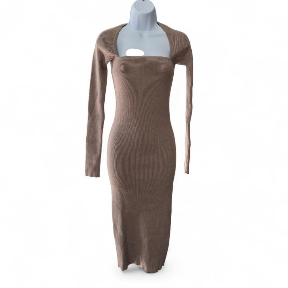American Eagle Ribbed Knit Midi Dress w/ Shrug NWT Size M